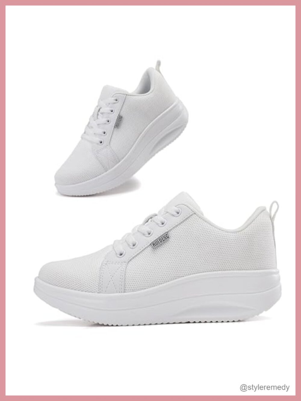 Women's Platform Walking Sneakers Comfortable Rocker Bottom Shoes